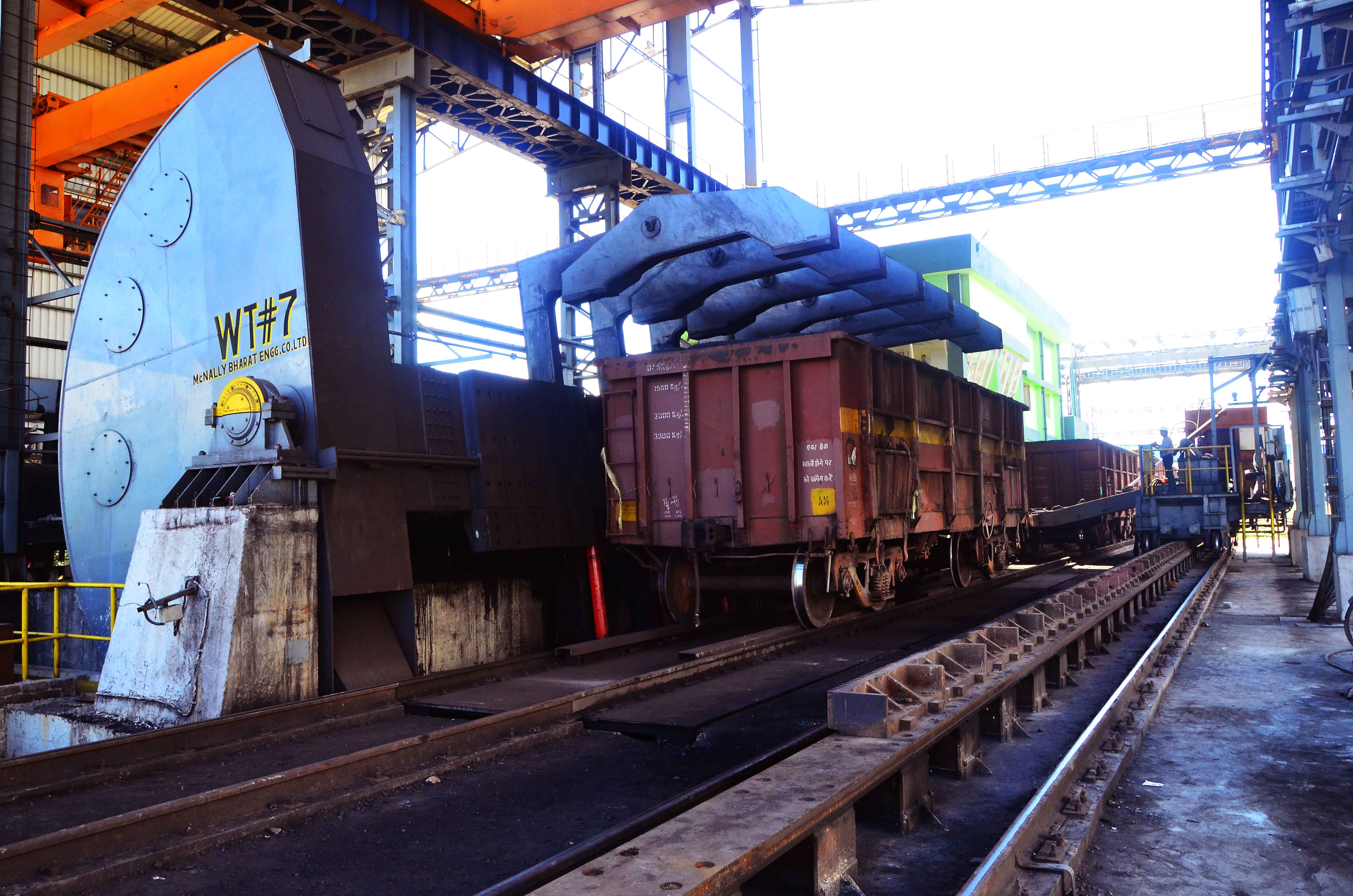 The Wagon Tippler at the Coal handling plant of RSP SAIL